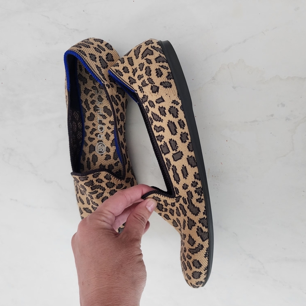Rothy's Brown and Black Leopard Print Loafers - Picture 3 of 12